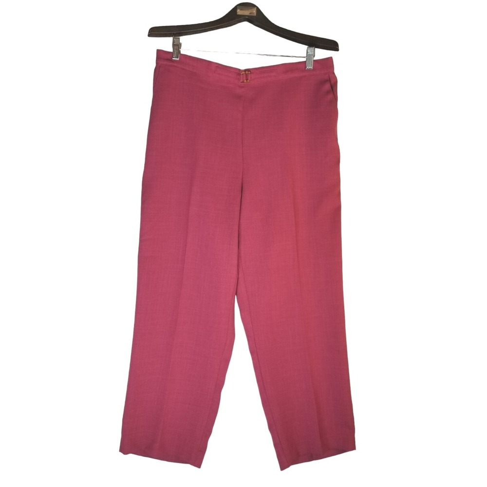 Alfred Dunner Barcelona Pants Women Size 16 42/43 Inseam 28 Mulbery NWT